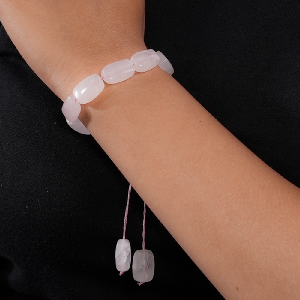 Rose Quartz Adjustable Bracelet - Picture 2 of 5